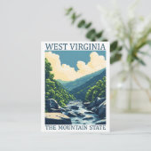 West Virginia the Mountain State USA Travel Place Briefkaart (Staand voorkant)
