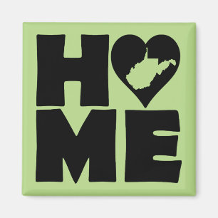 West Virginia Thuis Hart Staat Poster Bord Magneet