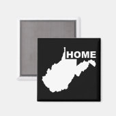 West Virginia Thuis Weg Van Staat Koelkastmagneet Magneet (Voorkant / Achterkant)