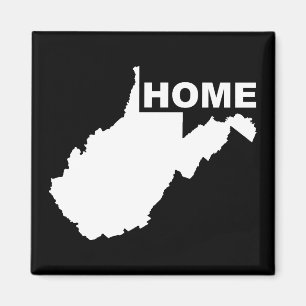 West Virginia Thuis Weg Van Staat Koelkastmagneet Magneet
