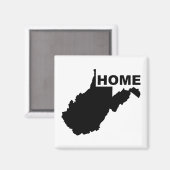 West Virginia Thuis Weg Van Staat Koelkastmagneet Magneet (Voorkant / Achterkant)