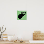 West Virginia Thuis Weg Van Staat Poster Bord (Keuken)