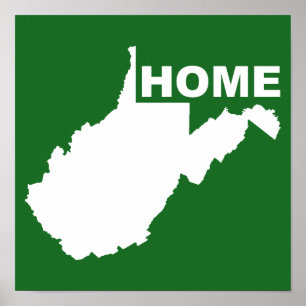 West Virginia Thuis Weg Van Staat Poster Bord