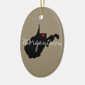 West Virginia Town Keramisch Ornament (Links)