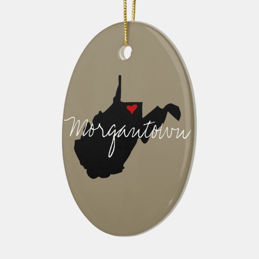 West Virginia Town Keramisch Ornament (Links)