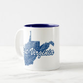 West Virginia Tweekleurige Koffiemok (Voorkant links)
