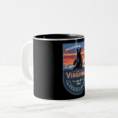 West Virginia Tweekleurige Koffiemok (Voorkant links)
