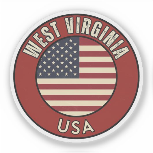 West Virginia  United States of America  Sticker (Voorkant)