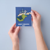 West Virginia USA kaart (Hand)
