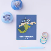 West Virginia USA kaart (Enkel)