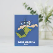 West Virginia USA kaart (Staand voorkant)