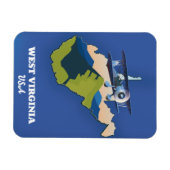 West Virginia USA-kaart Magneet (Horizontaal)