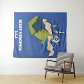 West Virginia USA-kaart Wandkleed (In Situ (horizontaal))