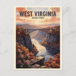 West Virginia USA Reisherinnering Briefkaart