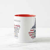 West Virginia Verenigde Staten Retro Kaart  Vereni Mok (Midden)