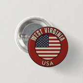 West Virginia  Verenigde Staten van Amerika  Ronde Button 3,2 Cm (Voorkant /achterkant)