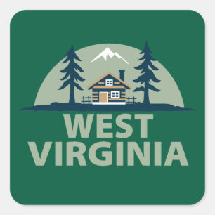 West Virginia, Verenigde Staten Vierkante Sticker