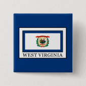 West Virginia Vierkante Button 5,1 Cm (Voorkant)