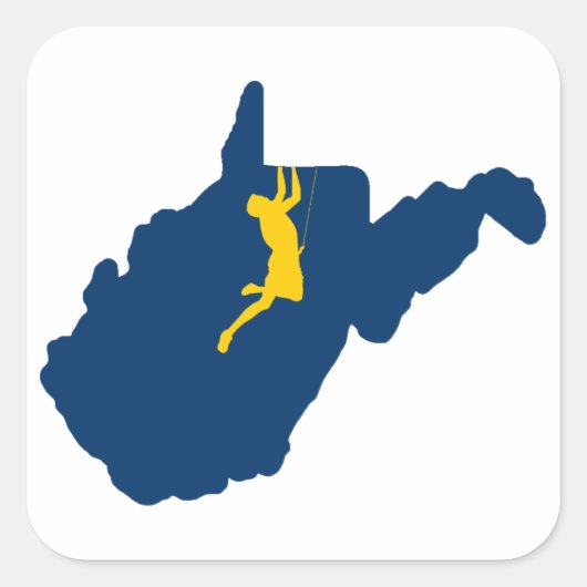 West-Virginia Vierkante Sticker (Voorkant)