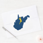 West-Virginia Vierkante Sticker (Envelop)