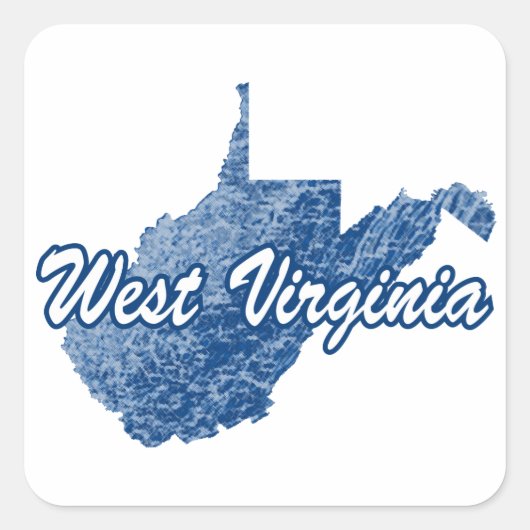 West Virginia Vierkante Sticker (Voorkant)
