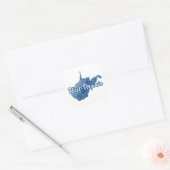 West Virginia Vierkante Sticker (Envelop)