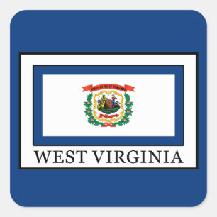 West Virginia Vierkante Sticker