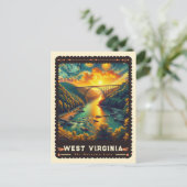West Virginia | Vincent van Gogh geïnspireerd Briefkaart (Staand voorkant)