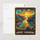 West Virginia | Vincent van Gogh geïnspireerd Briefkaart (Voorkant / Achterkant)
