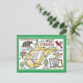 West Virginia Vintage Ansichtkaart Briefkaart (Staand voorkant)