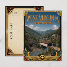 West Virginia Vintage Art Deco Gouden Tijdperk