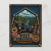 West Virginia Vintage Reizen Briefkaart (Voorkant)