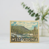 West Virginia Vintage Travel Snowy Winter Natuur Briefkaart (Staand voorkant)