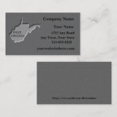 West Virginia Visitekaartje gesneden steen look (Voorkant / Achterkant)