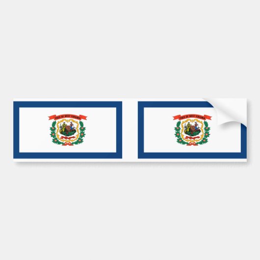 West Virginia vlag Bumpersticker (Voorkant)