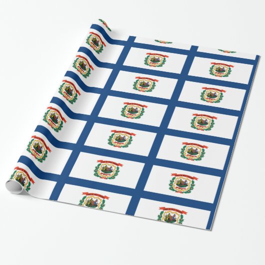 West Virginia vlag Cadeaupapier (Uitgerold)