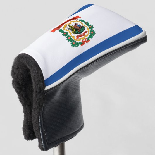 West Virginia vlag Golfheadcover (3/4 voorkant)
