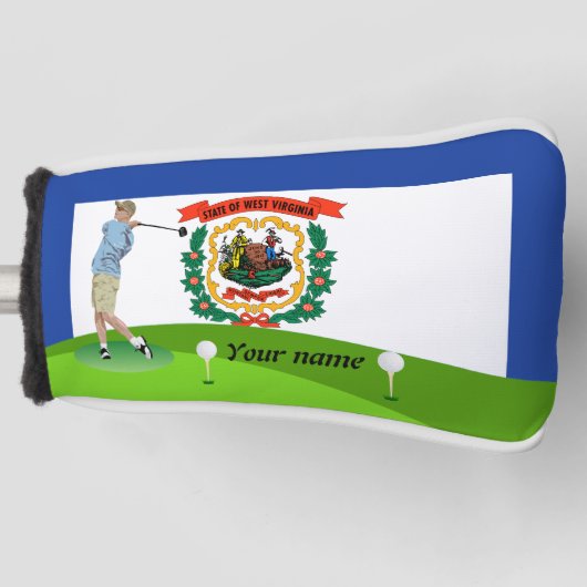 West Virginia vlag Golfheadcover (Voorkant)