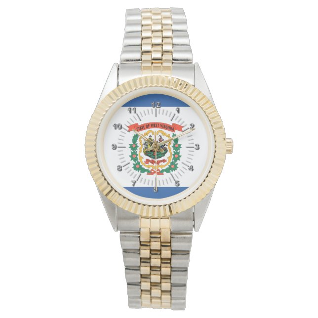 West Virginia vlag Horloge (Voorkant)