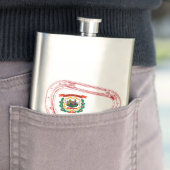 West-Virginia Vlag klimmer Carabiner Flacon (Voorbeeld)