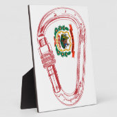 West-Virginia Vlag klimmer Carabiner Fotoplaat (Zijkant)