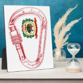 West-Virginia Vlag klimmer Carabiner Fotoplaat (Zijkant)
