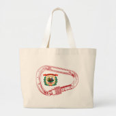 West-Virginia Vlag klimmer Carabiner Grote Tote Bag (Voorkant)