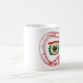 West-Virginia Vlag klimmer Carabiner Koffiemok (Center)