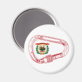 West-Virginia Vlag klimmer Carabiner Magneet (Voorkant / Achterkant)