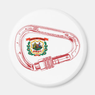 West-Virginia Vlag klimmer Carabiner Magneet