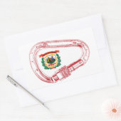 West-Virginia Vlag klimmer Carabiner Rechthoekige Sticker (Envelop)