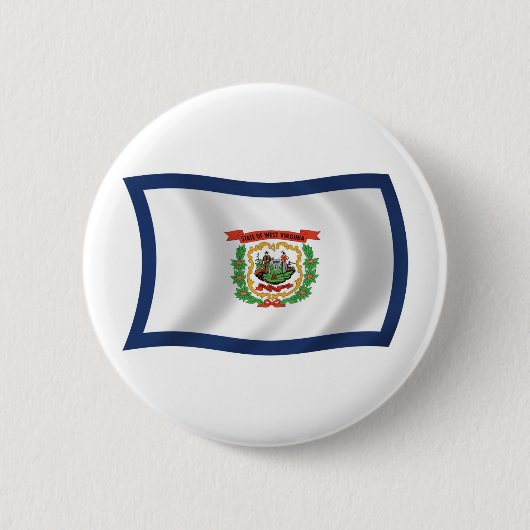 West Virginia Vlag Knop Ronde Button 5,7 Cm (Voorkant)