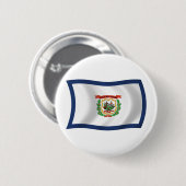 West Virginia Vlag Knop Ronde Button 5,7 Cm (Voorkant /achterkant)