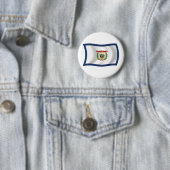 West Virginia Vlag Knop Ronde Button 5,7 Cm (In situ)